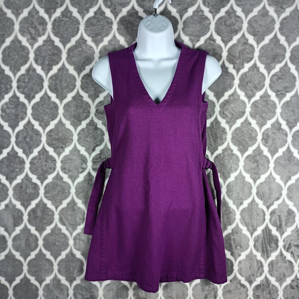 Kate Spade Saturday Tunic Top Women Extra Small Purple Sleeveless V Neck‎